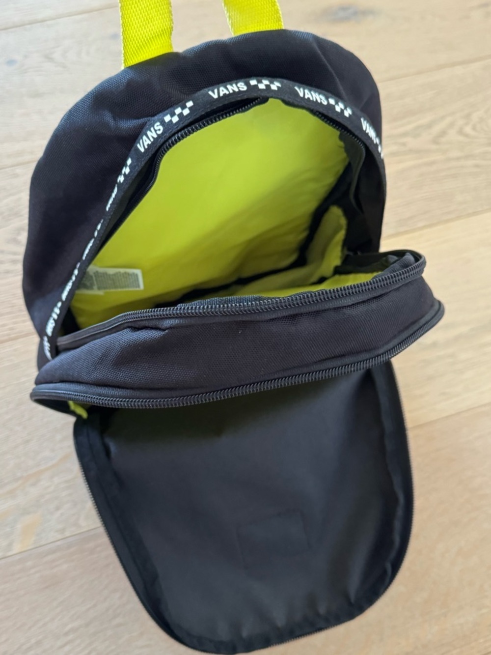 Vans Bounds Mini Backpack Black/Neon Green - Picture 7 of 11